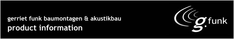 Header + Logo der Firma Gerriet Funk Baumontagen und Akustikbau, Berlin